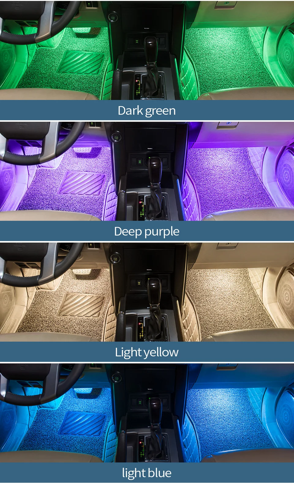 OriginSpark 4 шт. автомобильный RGB светодиодный светильник/светильник для салона/ног с интерфейсом OBD и 6 цветов