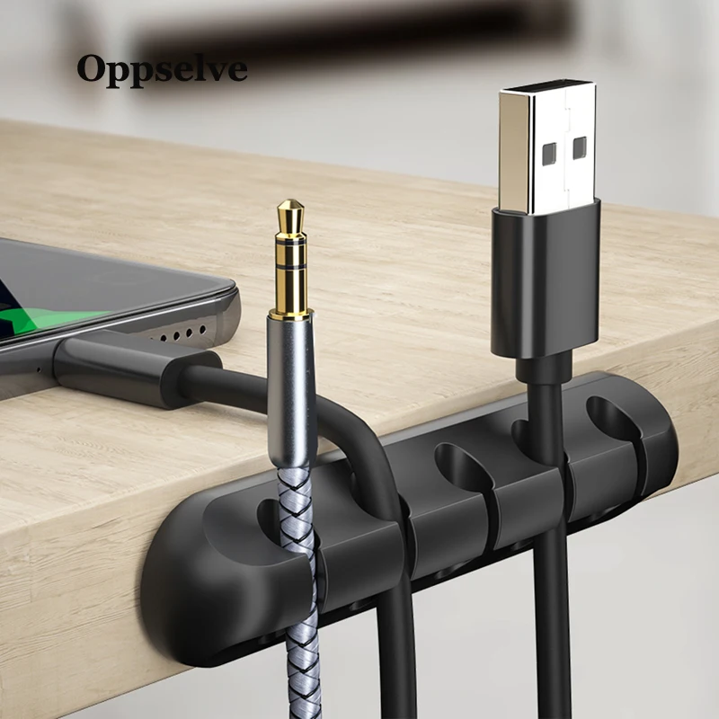 Oppselve Кабельный органайзер USB кабель провод держатель для мыши наушники зарядное устройство шнур протектор сматывание кабеля управление зажимы