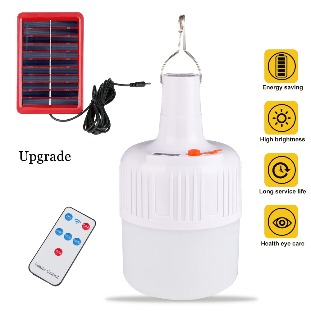 camping extérieur énergie solaire LED allume lampe pêche micro USB rechargeable