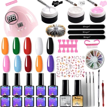 

36W Manicure Set Nail Kit Nail Set Gel Polish nail sticker Set Electric Nail Drill Machine UV LED Nail Lamp Dryer Nail Tools