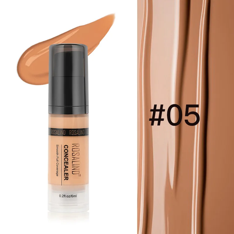 ROSALIND Concealer Corrector 6ml 6 Colors Full Coverage Long Wearing Cosmetics For Face Contouring Makeup Facial Corrector - Цвет: XJ04-05