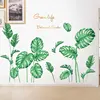 DIY Green Plant Wall sticker Tropical Pink Peony Flower Beach Palm Leaves Wall Decals Modern Art Vinyl Wall Decal ► Photo 2/6