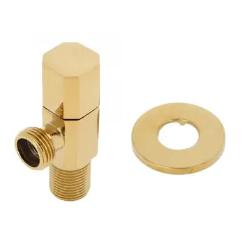 

Actuator Ball Valve Angle Stop Valve, Brass Hot Cold Water Valve Shut Off Faucet Angle Valve Bathroom Toilet Mixer Tap Shower