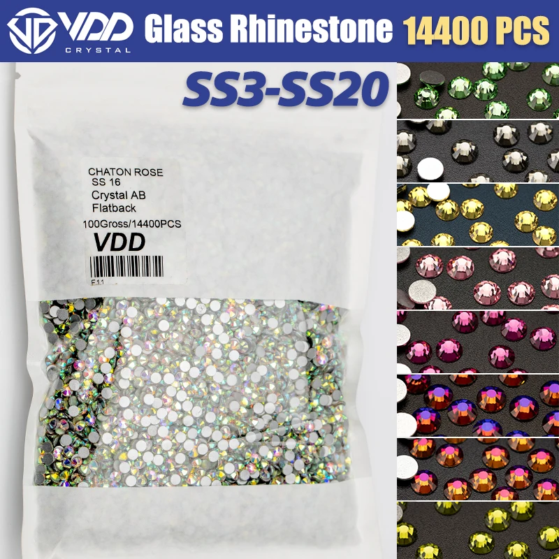 VDD vente en gros SS3 SS20 14400 pi ces paquet strass en verre cristal vdd-vente-en-gros-ss3-ss20-14400-pi-ces-paquet-strass-en-verre-cristal
