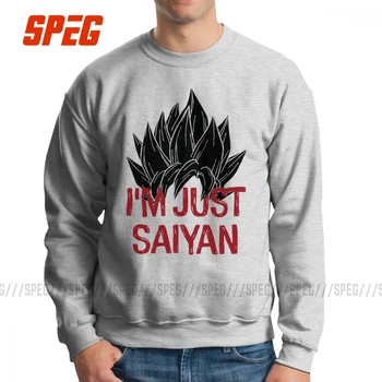 

Men Just Saiyan Sweatshirts Super Saiyan Vegeta Goku Dragon Ball Z Hoodies Vintage Cotton Hot Sale Pullover Apparel
