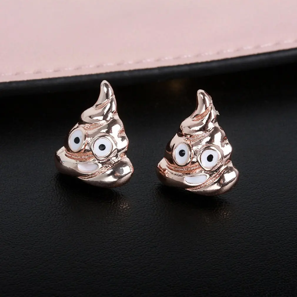 

Creative smiley face earrings spoof poop earrings Ladies Gift woman jewelry