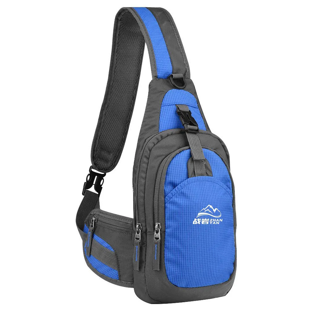 

Cross Border for Outdoor Chest Pack Men's Waterproof Nylon Sports Leisure Bag Multi-functional Shoulder Crossbody Bag Customizab