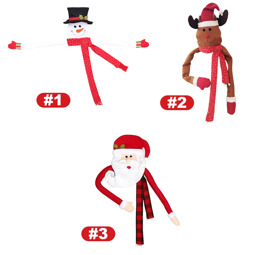 Elk Non-Woven Christmas Tree Toppers Party Celebration Festival Gift Snowman Tree Topper Cartoon Ornament DIY Home Indoor Xmas - Цвет: Elk