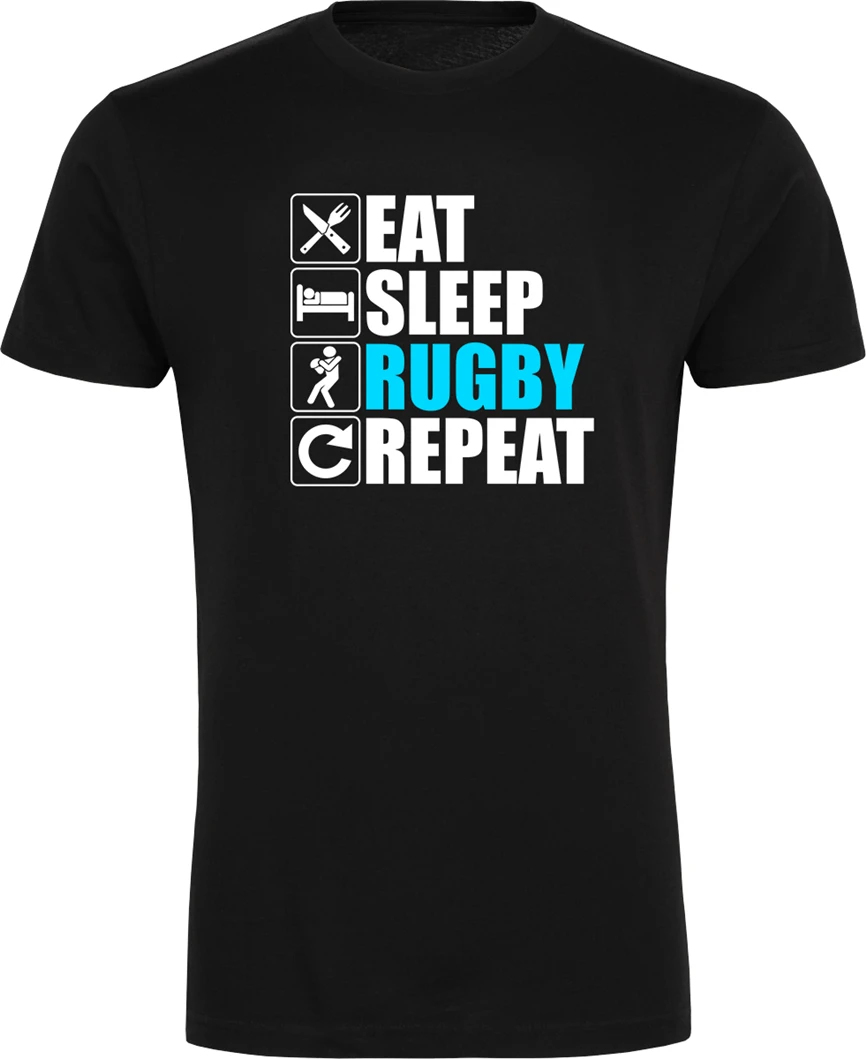 Eat Sleep регби футболка-шесть стран Спорт Папа его Рождественский подарок на день