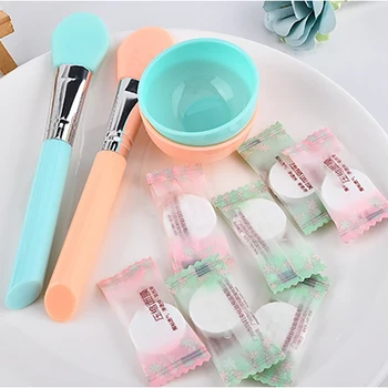

10pcs Face Mask Paper Silicone Mask Brush Mask Mixing Bowl Set Face Care Soft Skin Care Mud Mixing Face Mask DIY Women Makeup