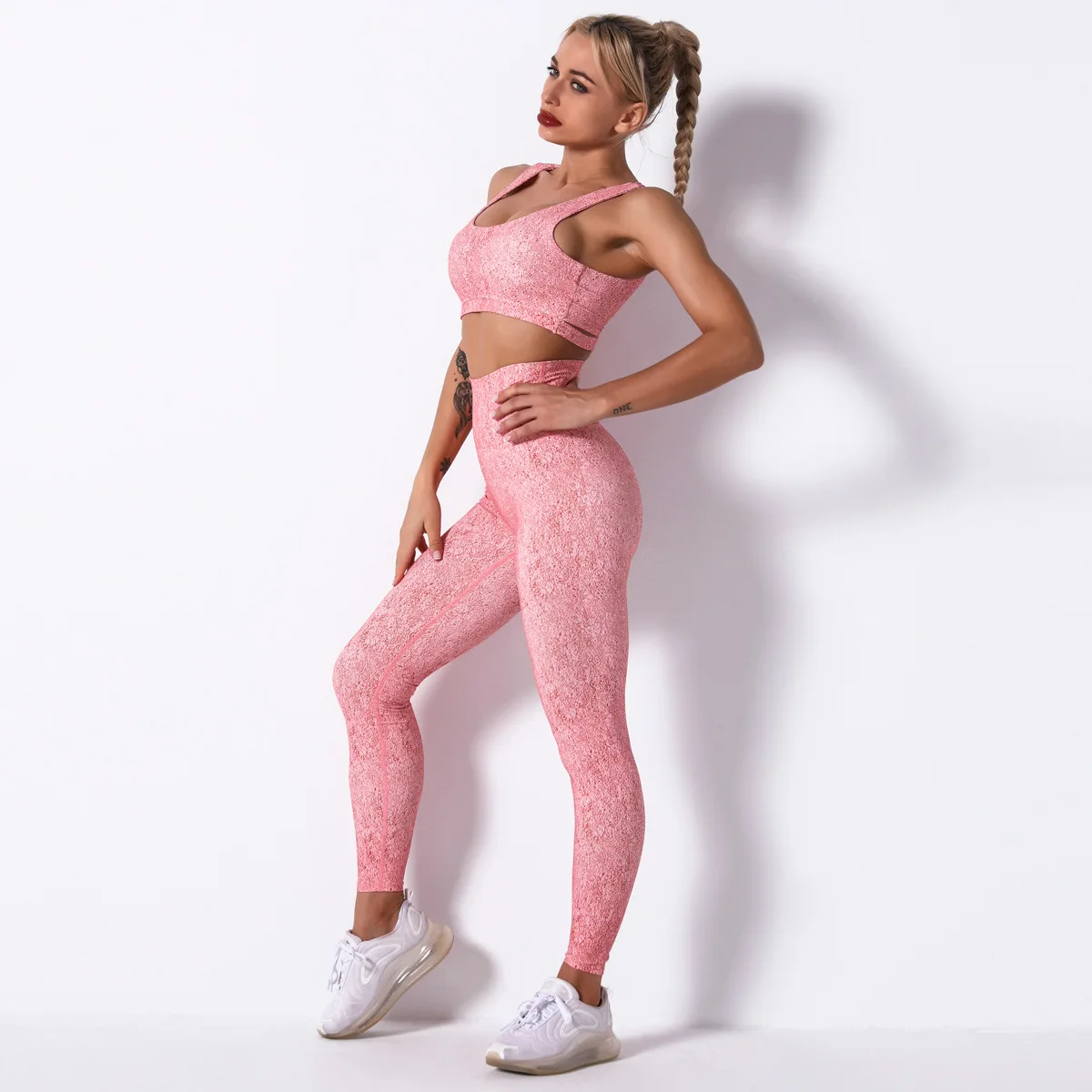 

Women's Yoga Set Print Workout Clothes for Women Gym Set Quick Dry Breathable Sports Bra Yoga Leggings Workout 2 Peice Set Women