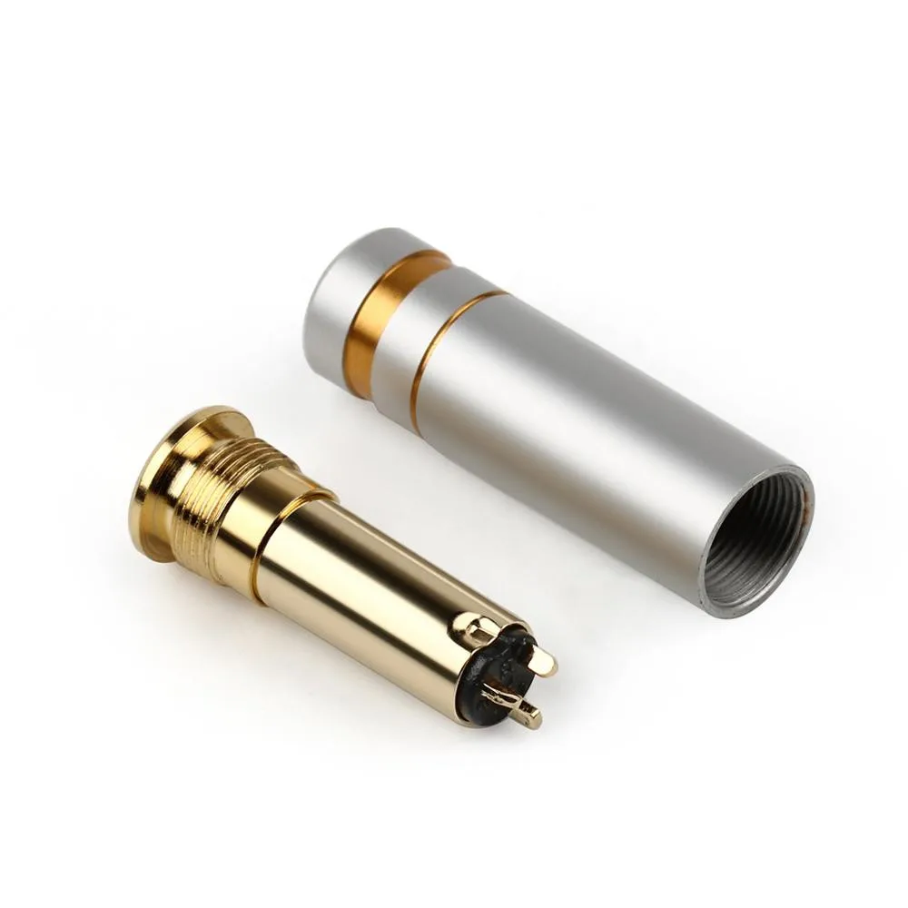 5PCS 2 5mm Headphone Jack Female Audio Connector 2 5 4 Pole Stereo Gold Plated Copper Earphone Plug Speaker Wire Adapter