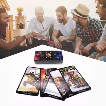 

78 Card Tarot Cards English Version Family Party Durable Pokers Entertainment Fun Game Cards For Unisex Use