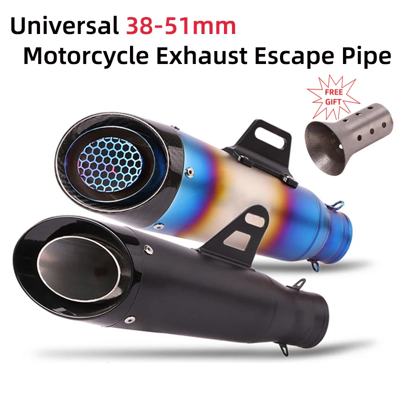 

Universal Motorcycle 51mm Exhaust Muffler Escape Pipe With DB Killer For Z750 Z800 Z1000 NINJA 650 DUKE 390 125 R3 R6 GSXR750R