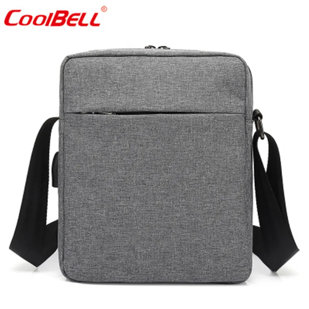 COOLBELL сумка 10 дюймов USB Сумка для планшета многофункциональная мужская повседневная сумка на плечо портативная Водонепроницаемая Диагональная Сумка через плечо