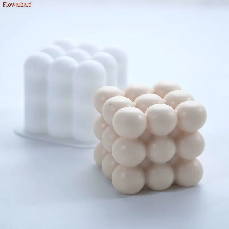 Креативная 3d квадратная форма кубический мусс мыло ручной работы силиконовая