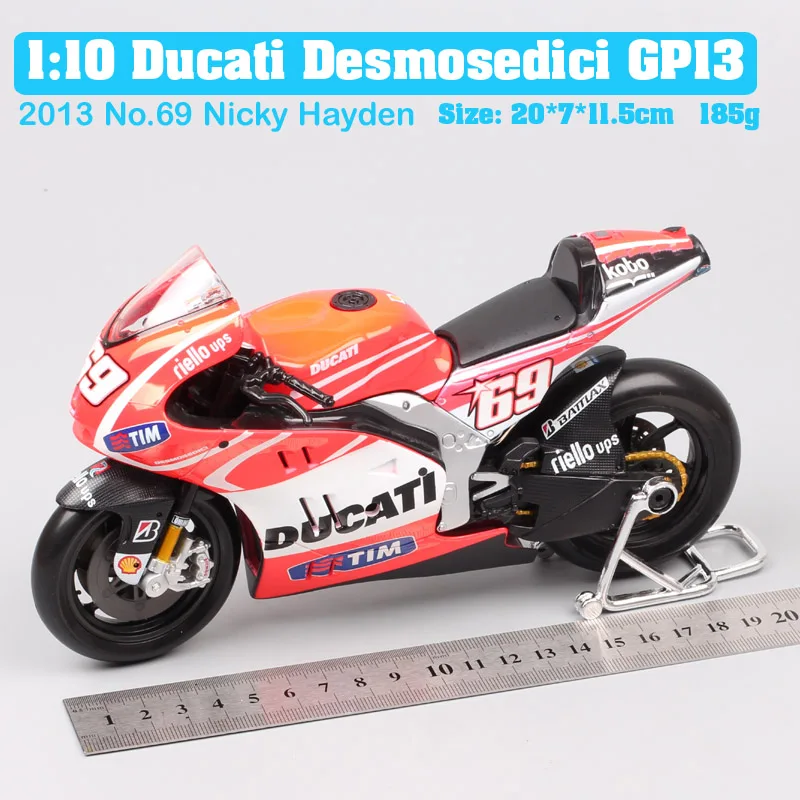 1:10 модель Maisto большой поездок на мотоцикле Ducati Desmosedici GP11 GP13 № 69 Ники moto rcycle moto игрушечные машинки гоночный велосипед модель игрушки GP