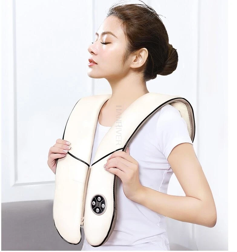 Electric Heating Neck Massager Car Home Infrared KneadingTherapy Ache Shoulder Back Massageador Relax Massage the shawl with a b