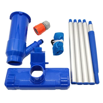 

Pool Cleaning Suction Head with Bottom Brush 5-Section Rod Swimming Pool Vacuum Jet Suction Head Set