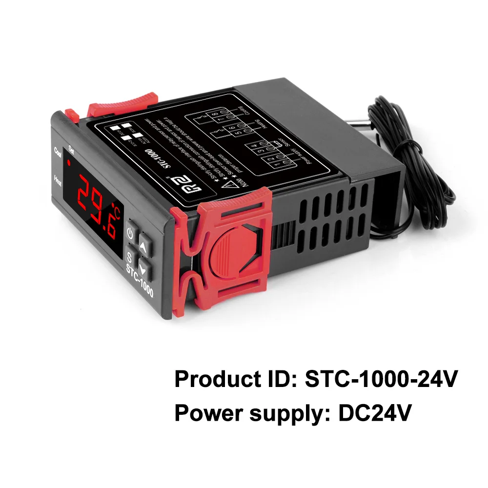 STC-1000 24V Цифровой Температура контроллер термостат терморегулятор инкубатор РЕЛЕ Светодиодный нагревательные охладительные STC-1000 12V 24V 72V 220V - Цвет: STC-1000 24V
