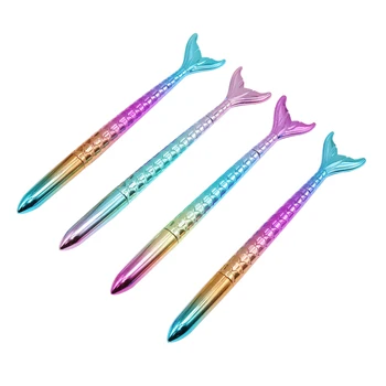 

1pcs Fish tail Ballpoint Pen Creative rainbow color Shape fish gel pen Writing Girl Gifts School Supplies Cute Office Stationery