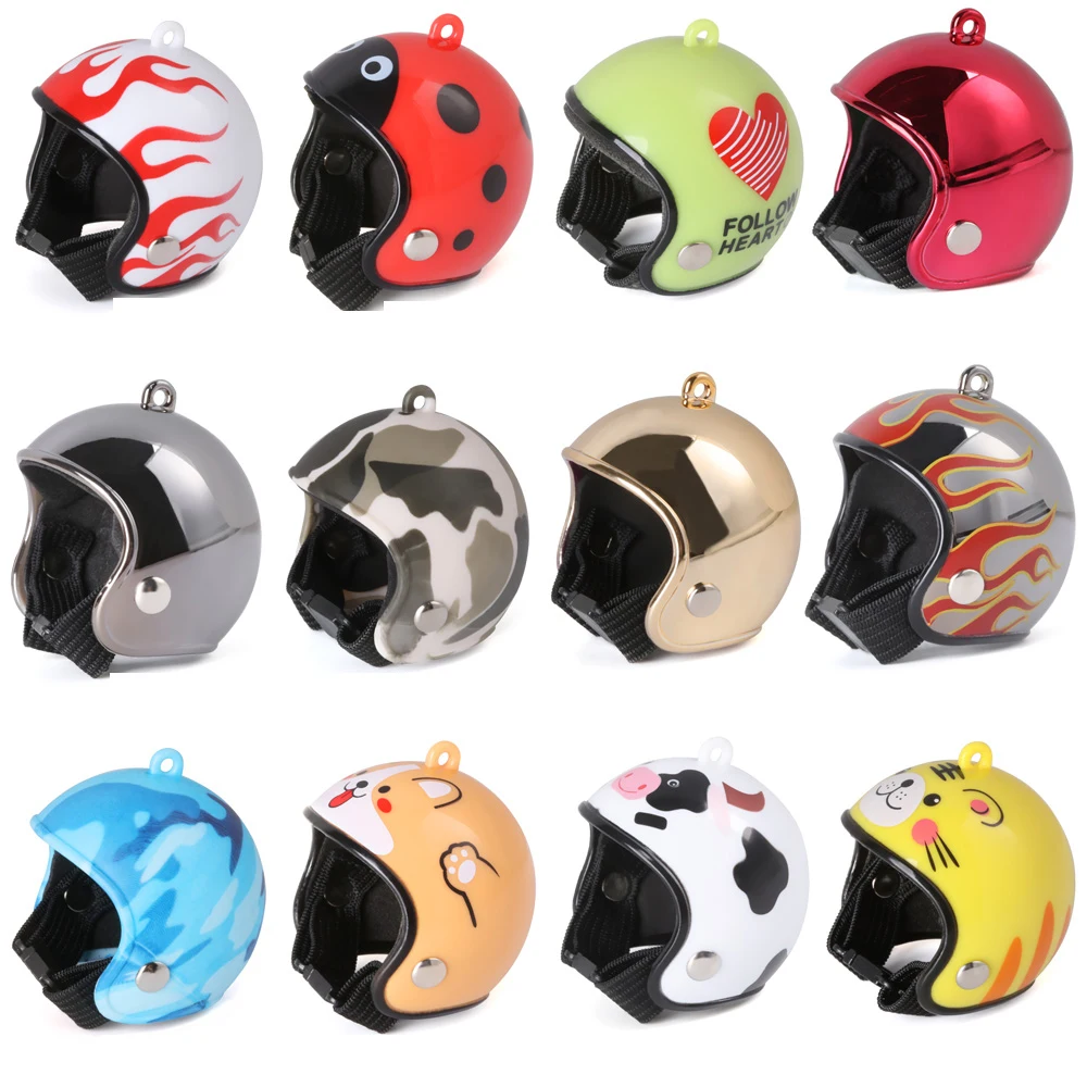 Casco de casa de muñecas en miniatura, Mini casco de juguete para casa de muñecas, accesorios de protección solar contra la lluvia, sombreros de pollo