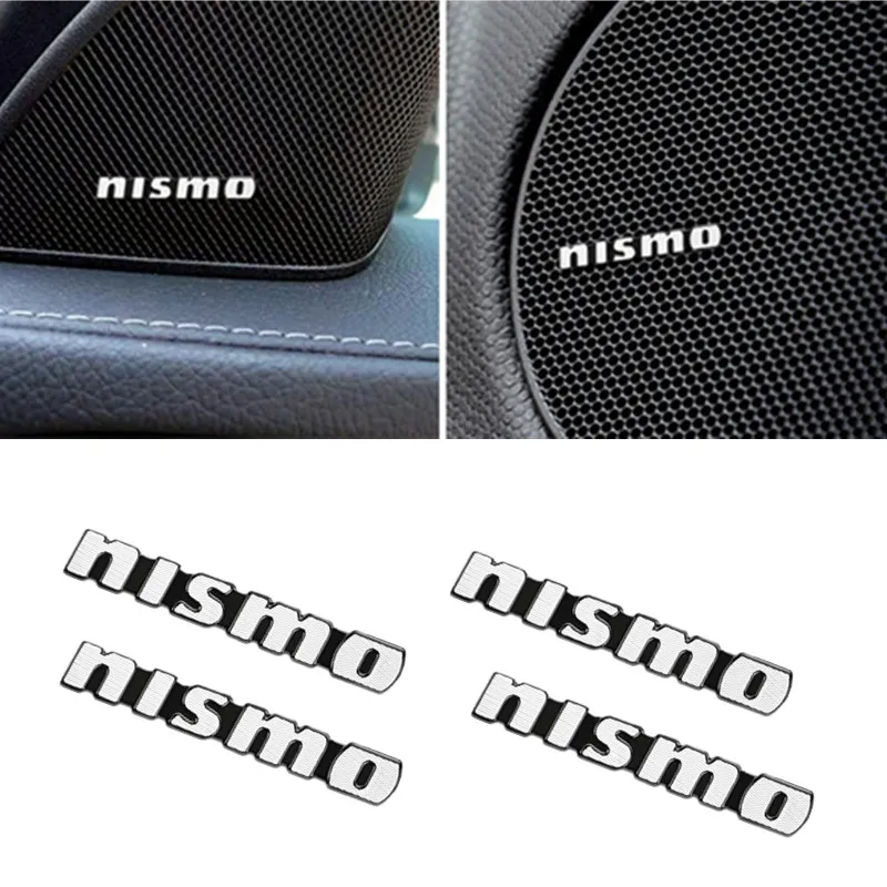 4 шт. 3D алюминиевая эмблема Стикеры для Nissan Nismo X-trail Almera Qashqai Tiida аксессуары