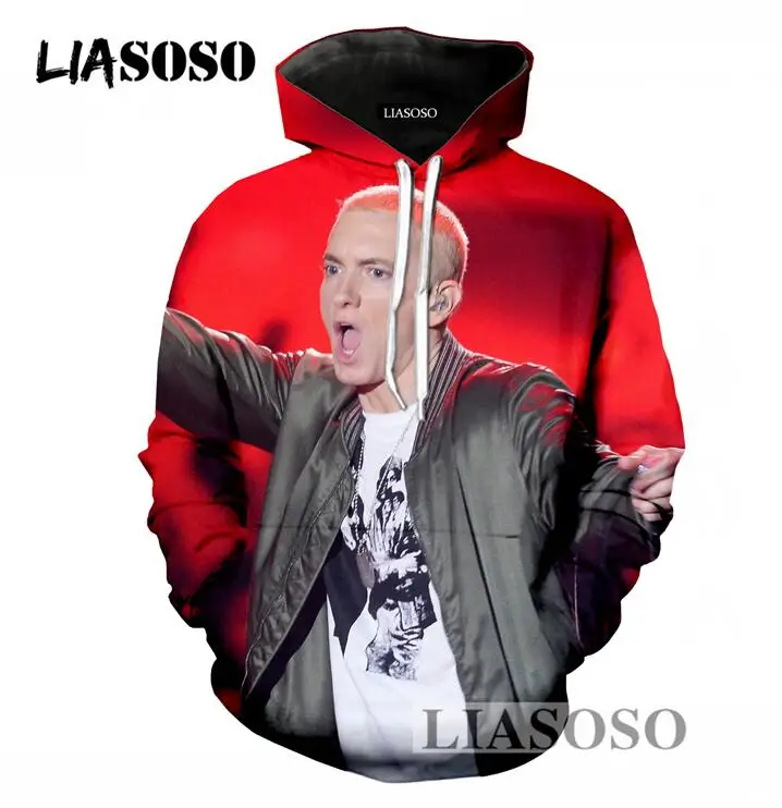

LX 3d print New Design Harajuku Hoodies 3D Print Rapper Eminem Vs 2PAC Pullover Hip Hop Hooded Tracksuit Casual Sweatshirt