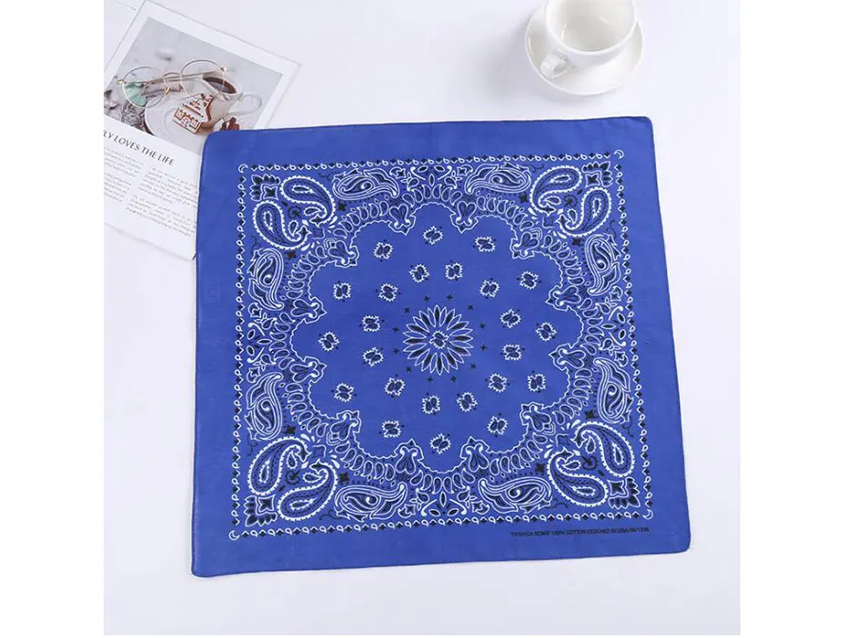 Vintage Bohemia Style Bandana Square Scarf Headband For Women Men Face Mask Cross Turban Bandanas Hair Tie Headscarf Headwear ladies headbands for short hair