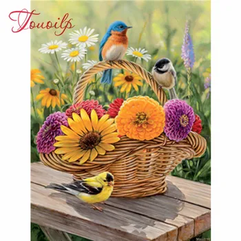 

Bricolage diamant broderie fleur et oiseau plein carré/rond diamant peinture point de croix Kit mosaïque décor à la maison