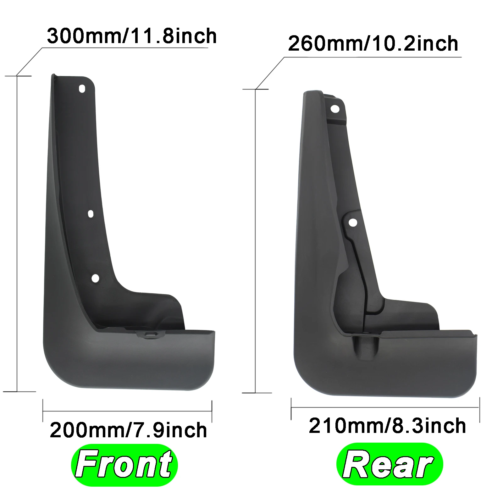 2x dirt catcher splash protection front for Ford Grand Tourneo Connect