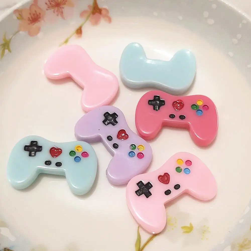 

8pcs Slime Filler Beads Charms Game Controller Flat Back Cabochons Craft For Cellphone Case Decoration DIY Accessories