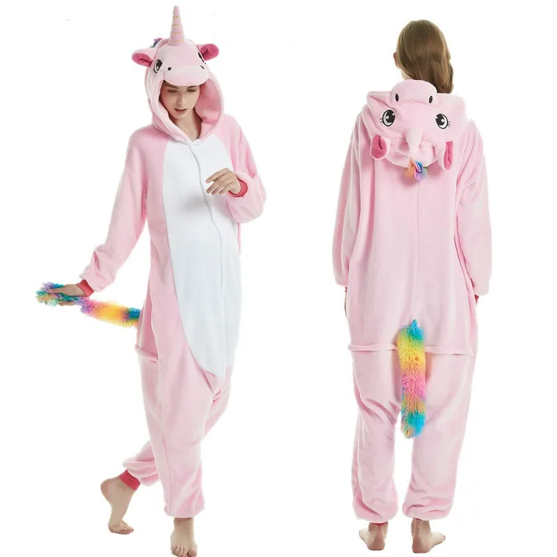 new pink tenma Кигуруми Новинка, верхняя одежда для детей с рисунком в виде единорога Пижама для взрослых; зимние пижамы кигуруми Стич», «панда» пижамы "Пикачу" Для женщин Onesie аниме костюмы комбинезон - Цвет: new pink tenma