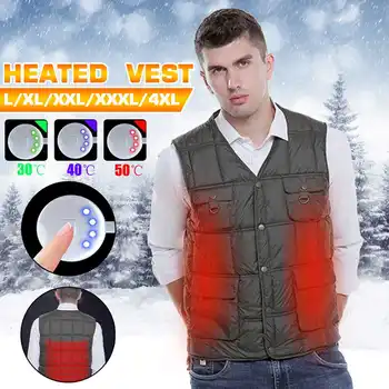 

Outdoor Men Electric Heated Vest USB Heating Vest Winter Thermal Cloth Feather Camping Hiking Warm Hunting Jacket