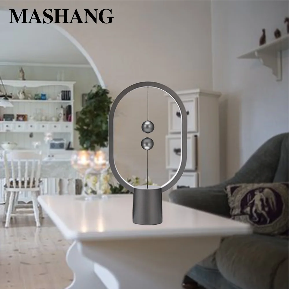  2019 New Led Balance Lamp Novel Table Lamp Bedroom Night Light Magnetic Mid-air Switch for Home Dec - 4000118981324