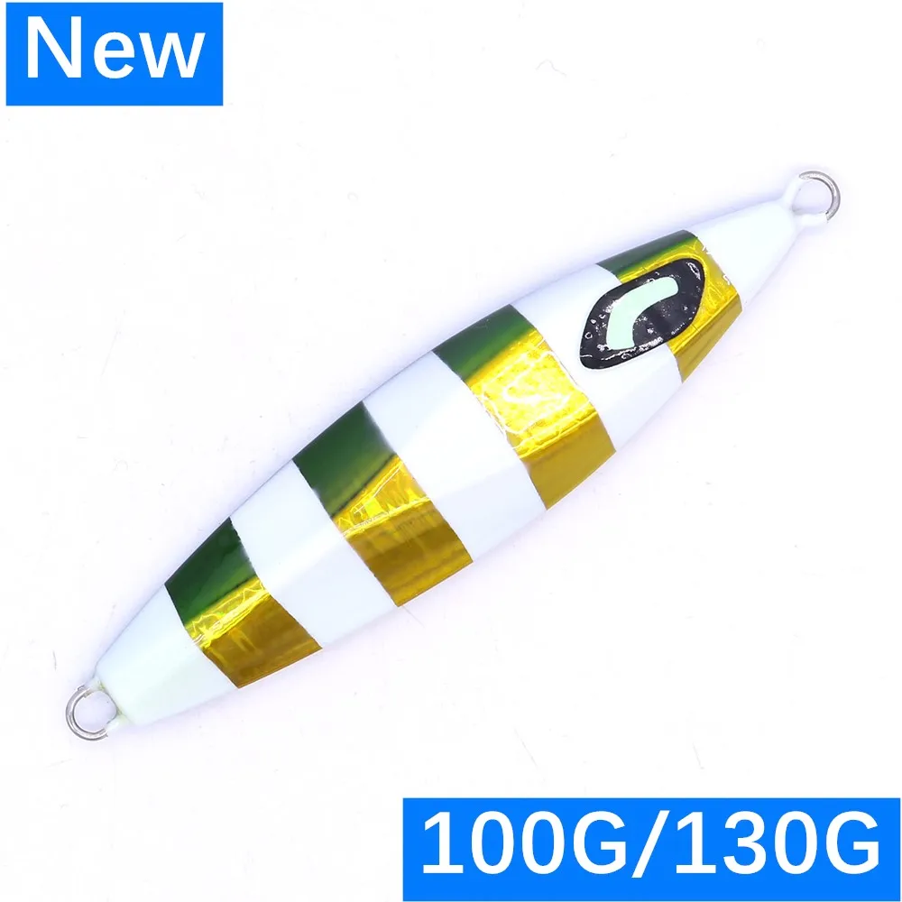Green Casfun 100 г, 130 г, 1 шт., приманка для рыбалки, новинка, медленная наживка блесна, Япония, дизайн Ocea, Стингер, крыло, металлическая приманка - Цвет: Green