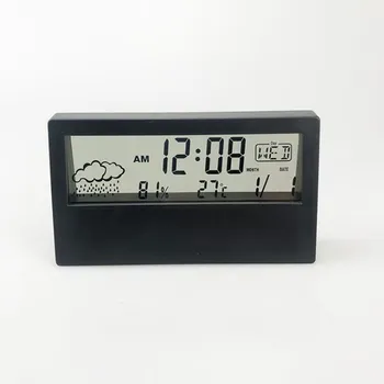 

LCD Alarm Clock Digital Clock Date Week Time Temperature Humidity Display Multifunction Home Decoration Table Clock