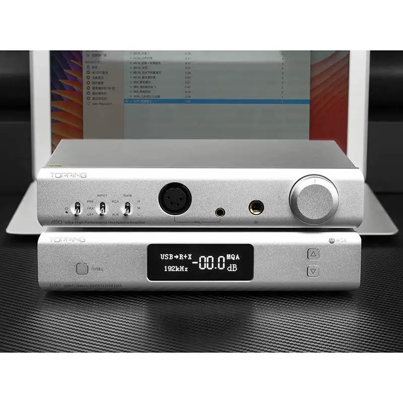 Topping A90 Hi Res Digital HiFi Music Portable Headphone Amplifier Audio AMP Music AMP Combined with Topping D90 and D90 MQA