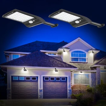 

Black 36LED Lamp Beads Solar Motion Sensor Light Lamp Outdoor Lighting Wireless Sun Possible Rotation Mounting Pole Safety Light