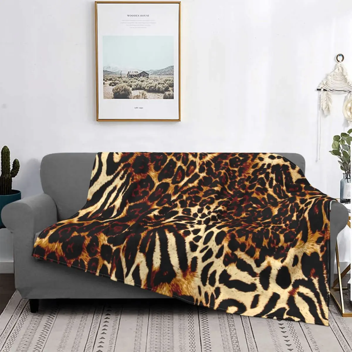 

Leopard Fine Art Pattern Print Flannel Blanket Animal Skin Texture Awesome Throw Blankets for Home 200x150cm Bedspreads