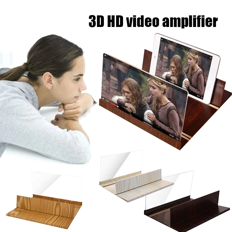 12in мобильный увеличитель для экрана телефона 3D HD видео усилитель складной увеличенный расширитель Подставка для видео велосипедный держатель Автомобильный держатель