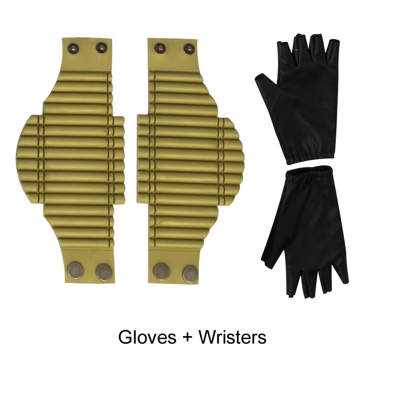 wristers gloves Movie Black Widow Cosplay Costume Carnival Halloween Outfit Natasha Romanoff Jumpsuit Fancy Accessories Boots Custom made - Цвет: wristers gloves