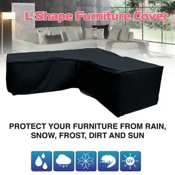 V Shape L Shape Corner Garden Patio Waterproof Sofa Protective Set Garden Rattan Corner Sofa Furniture Cover 1
