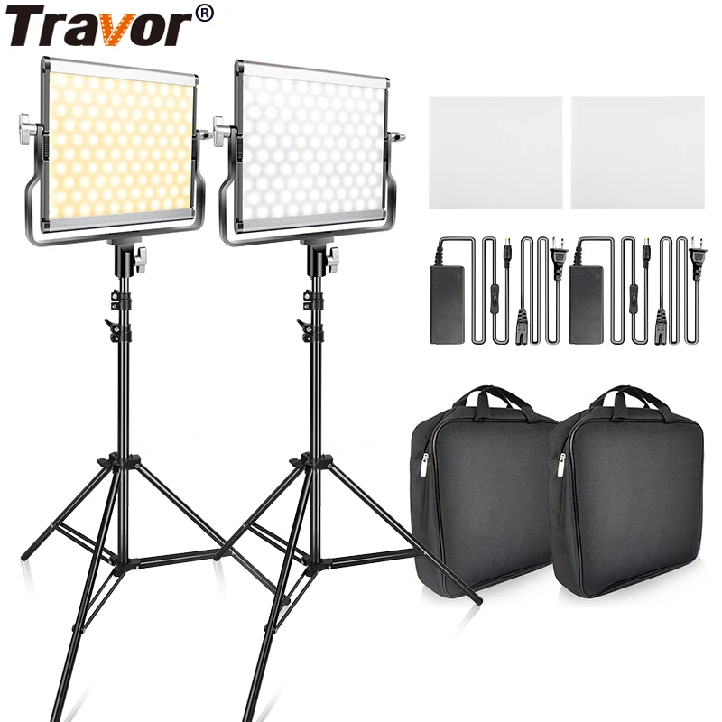  L4500 2 set Video Light With Tripod Dimmable 3200K 5600K Studio Photo Lamp LED Photography Lighting - 32894300437