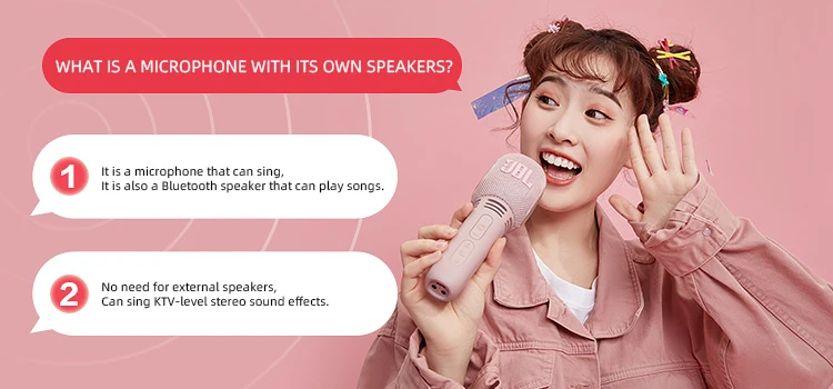 JBL KMC 300 Professional Karaoke Microphone Portable Bluetooth Wireless Speaker Microphone for Phone Handheld Dynamic Mic