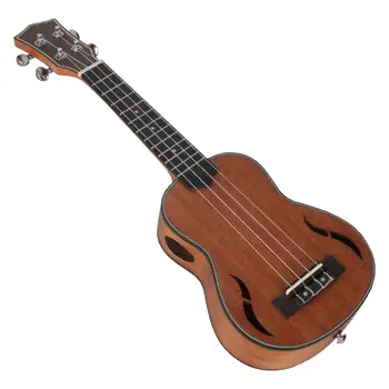 

21 Inch Mahogany Wood 15 Fret Tenor Ukulele Acoustic Cutaway Guitar Mahogany Wood Ukelele Hawaii 4 String Guitarra