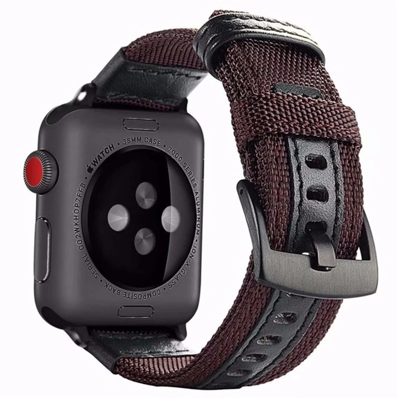 Ремешок спортивный для Apple Watch 4 5 iWatch 40 мм 44 плетеный нейлоновый браслет наручных