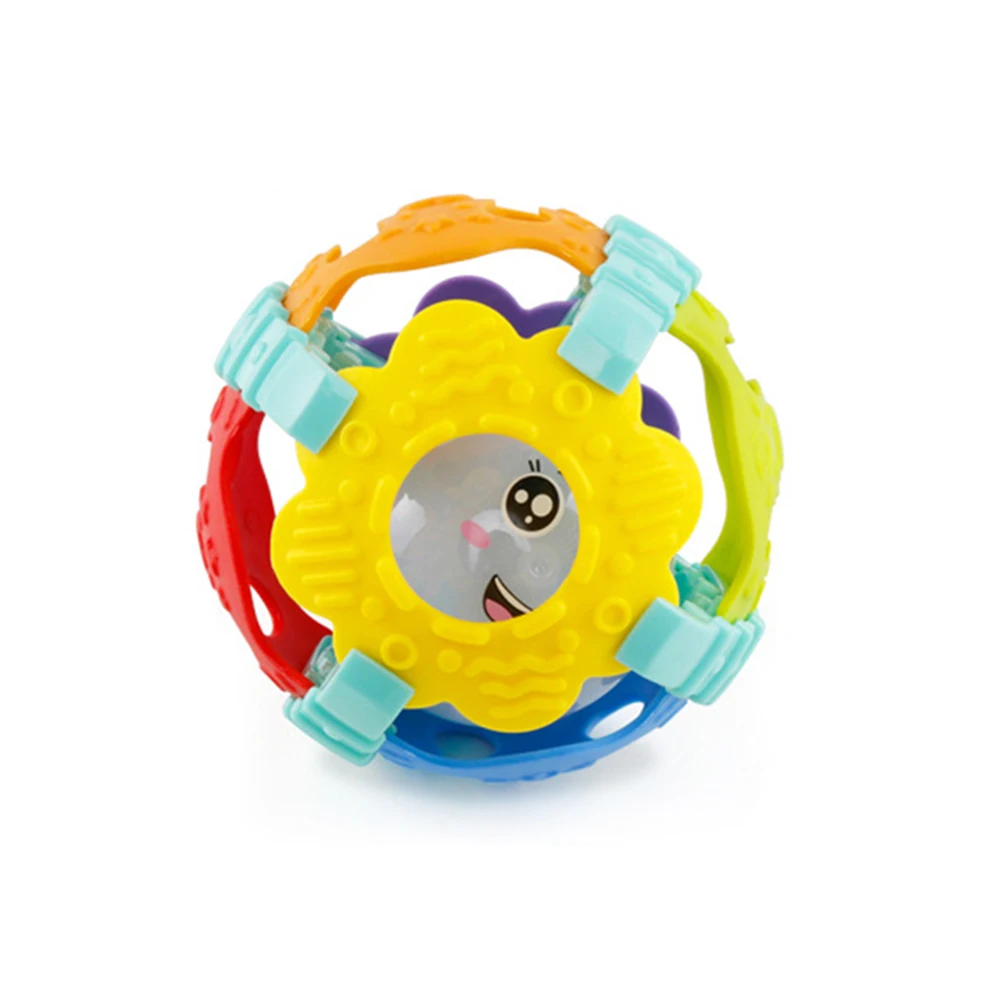Very best  Baby Toys Colorful Babies Soft Hand Grab Rattle Ball Sound Light Educational Teething Toy HandBell 