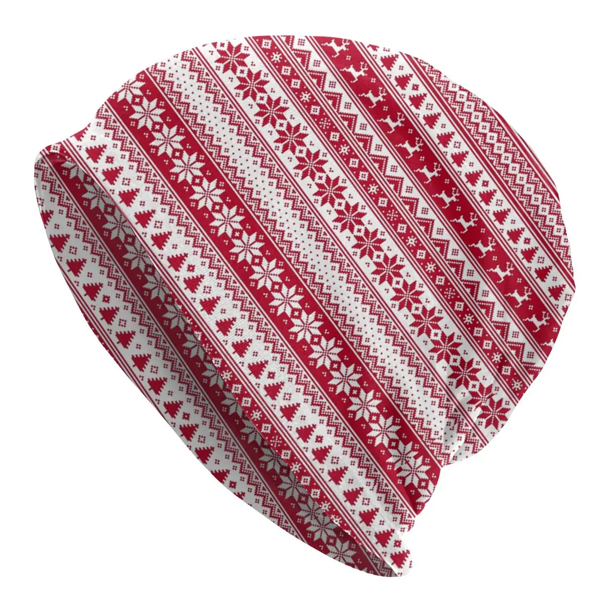 Skandynawskie świąteczne kapelusiki dziecięce jesienne zimowe Skullies czapki  czapki dla mężczyzn kobiety czapka z dzianiny podwójnego zastosowania czapka  Unisex|Czapki zimowe| - AliExpress