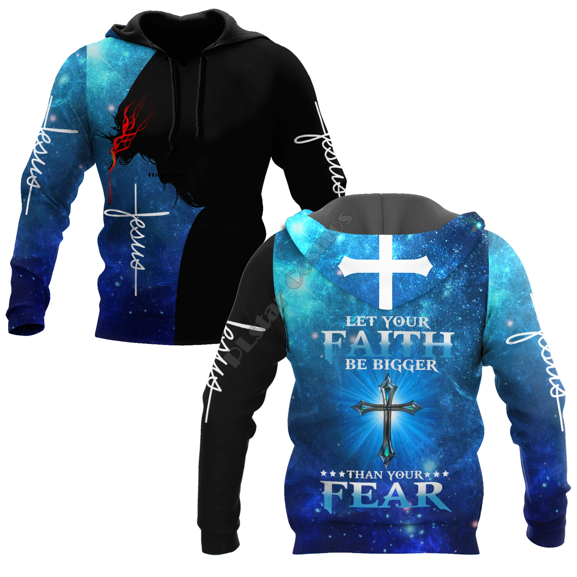 

PLstar Cosmos Christian Jesus God Lion Retro Streetwear Tracksuit Funny 3Dprint Men/Women Autumn Casual Zip Hoodies Pullover A-1
